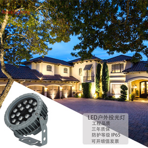 Reflector LED Redondo de 50W, 180mm, Impermeable, para Exteriores, Jardín, Césped y Suelo - Product Image 3