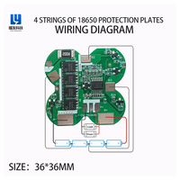 Amplificateur électronique 4 cordes Circuit intégré Plaque de protection 4 S 6A 10A 12.8V BMS Lifepo4 PCB & PCBA Products