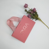Sac Cadeau en Papier de Shopping Kraft Personnalisé avec Logo Imprimé, Poignées en Ruban, Dorure à Chaud et Rose pour Emballage de Bijoux