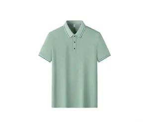 Custom Solid Color Printed Logo Casual Slim Short-Sleeved Polo Shirt