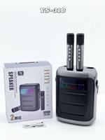 Altavoz Karaoke Portátil SU.YOSD YS-318 de 4 Pulgadas y 15W con Bluetooth, Micrófonos Inalámbricos Dobles, Batería Integrada (3600mAh) y Luces RGB