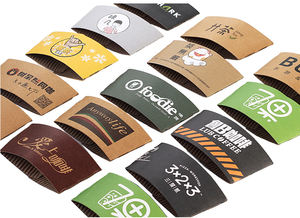Funda de papel impresa desechable personalizada, funda de taza de café corrugada de cartón con logotipo - Product Image 5