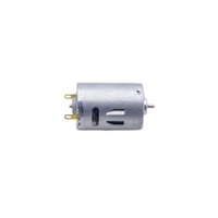 Motor DC Magnet Permanen HSE Round RS-385SH dengan Sikat Karbon 9V-30V 100W untuk Pengering Rambut, Pengering Tangan & Perahu