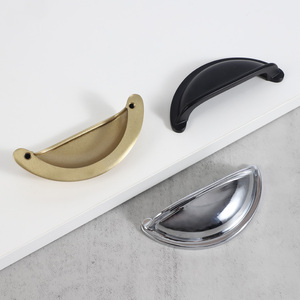 CHENLANG Modern Europe Simple Solid Brass Furniture <strong>Knob</strong> Drawer Pulls Cabinet Dresser Wardrobe Satin Brass Finish Multi-layer - Product Image 3
