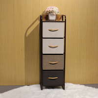 Livolo — meuble de rangement personnalisable, 4 tiroirs en tissu, vertical, facile à tirer, nouveauté, 5L-602