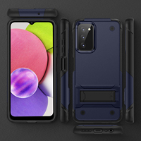 Accessoires de luxe pour téléphone avec support, coque de téléphone mate antichoc pour Samsung Galaxy A03s A13 5G