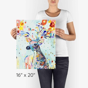 Immagine di cervo pastello casa JEIKAI dipinto a mano dipinto stampato ritratto pittura animale da numeri - Product Image 3