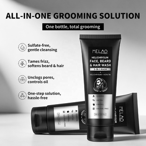 Helichrysum Salicylic Acid Keratin 3-in-1 <b>Beard</b> Wash 100ml Pore Clearing Exfoliating Sulfate-Free Face Hair Cleanser for Buildup - Product Image 4