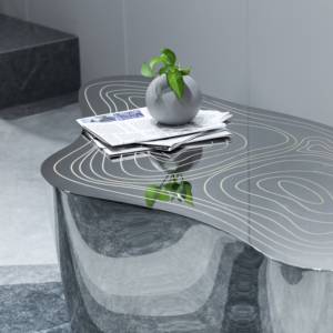<span class=keywords><strong>Table</strong></span> <span class=keywords><strong>basse</strong></span> moderne en acier inoxydable durable de luxe <span class=keywords><strong>avec</strong></span> pieds dorés et design en <span class=keywords><strong>tronc</strong></span> <span class=keywords><strong>d</strong></span>'<span class=keywords><strong>arbre</strong></span> pour le mobilier de salon - Product Image 2