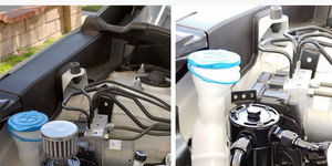 Siyah alüminyum şaşkın kütük rezervuar yağ yakalama Can havalandırma tankı 3 Port hava filtresi yağ tahliye vanası fiş yağ toplama tankı Can - Product Image 5