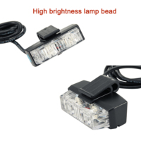 16W rouge et bleu ambre avertissement Led barre lumineuse camion haute intensité clignotant Grille stroboscopique Kit lumière voiture Led avertissement stroboscopique lumières