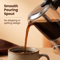 Cafetera Moka Mini Ecológica, Libre de BPA, Funcionamiento Silencioso, Preparación Silenciosa, Relajación en el Centro, para Espresso