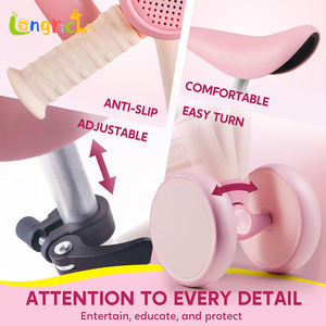 Vélo d'équilibre pour tout-petits avec musique et lumières | Premier jouet d'équitation pour les enfants de 1 à 2 ans | Jouet bébé extérieur pour garçons et filles (rose) - Product Image 3