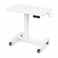 Bureau debout électrique réglable en hauteur AOR de luxe en métal, à colonne unique, mobilier de bureau moderne à une jambe pour chambre à coucher