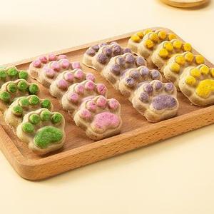 Friandises lyophilisées pour chats à base <span class=keywords><strong>de</strong></span> viande crue avec poulet, herbe, citrouille et patate douce pour la santé gastro-intestinale - Emballage individuel - Product Image 4