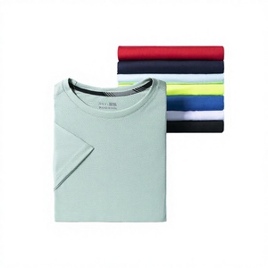 Camiseta Deportiva de Manga Corta para Hombre, Personalizada con Logotipo, Tejida, de Poliéster y Algodón, 180g, Secado Rápido, para Gimnasio y Fitness - Product Image 3