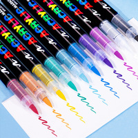 Premium 36 couleurs pinceau pointe acrylique peinture marqueurs variété Surface bricolage artisanat et cadeaux de noël ensemble emballage Art marqueurs