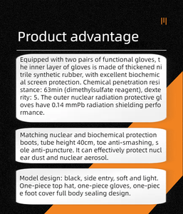 Traje de Protección Contra la <span class=keywords><strong>Radiación</strong></span> <span class=keywords><strong>Nuclear</strong></span> y Química, Impermeable y Seguro, Material PP con Estilo de Bota - Product Image 4