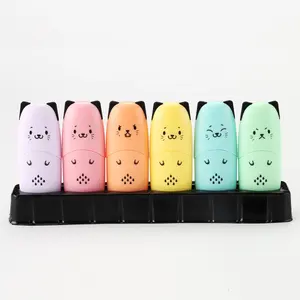 2024 Cute Mini Highlighter Marker with Cat Shape as Gift