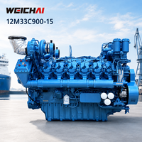 Moteur diesel marin SCDC Baudouin 12M33C900-15 900HP V12, moteur de propulsion principale pour bateau de travail, bateau de pêche, navire de transport de marchandises