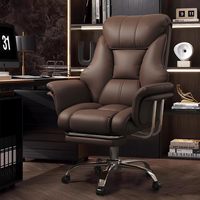 Chaise de bureau de direction avec accoudoirs confortables, dossier haut et repose-pieds, chaise de bureau à domicile avec repose-pieds