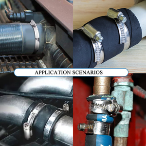 Klem Selang Tipe Jerman W4 W5 Custom Grosir, Bahan <span class=keywords><strong>Stainless</strong></span> <span class=keywords><strong>Steel</strong></span> 304 316, Lebar Dapat Disesuaikan - Product Image 6