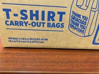 Sac en plastique HDPE personnalisé avec poignées pour courses de supermarché, type T-shirt