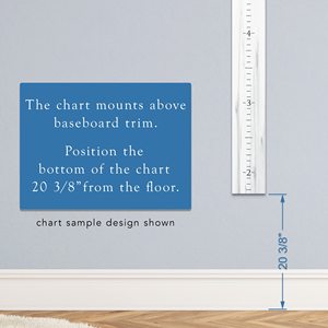 Règle de mesure de la taille pour enfants en bois style ferme pour garçons et filles (marron rustique), à suspendre au mur - Product Image 4