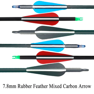Flèches en carbone mixtes ID 6,2 mm, spine en plastique 500, pour arcs à poulies, arcs classiques et arbalètes, accessoire de <span class=keywords><strong>chasse</strong></span> et de tir pour femme, pointe en acier - Product Image 4
