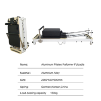 MJD Reformer Pilates pliable en aluminium rose, durable et portable, machine de fitness exportée dans plus de 100 pays