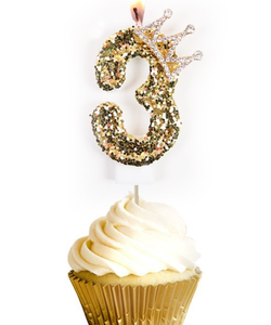Oferta, venta al por mayor, fiesta de feliz cumpleaños con corona dorada, vela con número brillante - Product Image 6