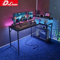 Escritorio para Juegos Foshan con Estante de Almacenamiento y Luz Ambiental LED