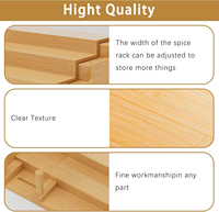 Organisateur d'accessoires de cuisine de premier rangement, supports de rangement pour épices, étagères coulissantes pour tiroirs de cuisine