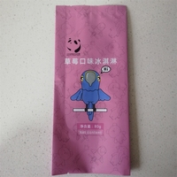 Sac à soufflet latéral en matériau PA/NY résistant à l'humidité avec logo imprimé en gravure personnalisée, thermoscellage, emballage alimentaire pour glaces et sucettes glacées