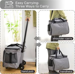 Échantillon gratuit : Sac de transport universel grande capacité pour machine à coudre, double couche, pour le rangement des accessoires de couture - Product Image 4