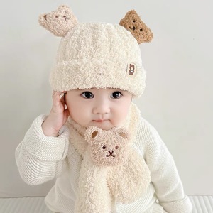 Fausse fourrure hiver bébé chapeau écharpe une pièce doux enfants casquette pour filles garçons dessin animé plus chaud cou oreilles bébé <span class=keywords><strong>Bonnet</strong></span> - Product Image 5