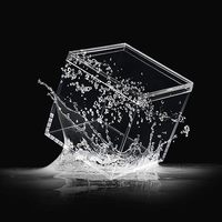Boîte en acrylique transparente, cube carré en plastique, petits contenants carrés en plastique avec couvercle, boîte de rangement