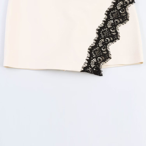 PB&ZA Donna 2026 Nuovi Shorts Estivi Chic alla Moda Casual a Vita Alta Semplici in Raso con Decorazioni in Pizzo - Product Image 6