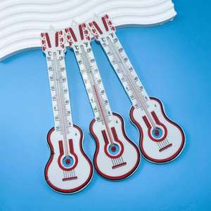 Thermomètre à eau créatif en forme de guitare, rouge, Fahrenheit Celsius, à mercure, pour la mesure scientifique de la température, vente directe 1 Yuan - Product Image 2