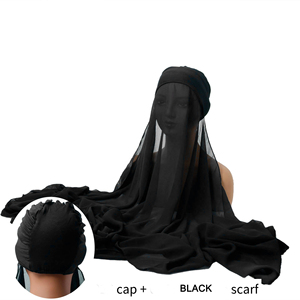 Elegante Copricapo <span class=keywords><strong>Etnico</strong></span> da Donna in Chiffon di Poliestere, Ideale per Viaggi, Ufficio e Abbigliamento Religioso - Product Image 5