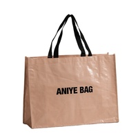 Sac Cabas Tissé Stratifié Personnalisé Recyclable Écologique de Taille Moyenne, Imperméable en PP, Réutilisable pour le Shopping