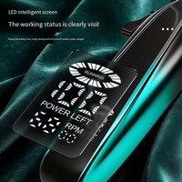 Tondeuse à cheveux professionnelle rechargeable pour barbier, avec écran LED, sans fil, machine de toilettage