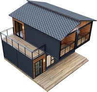 Maison préfabriquée à 2 étages, maison moderne modulaire détachable, prix de luxe, hôtel 2-3 chambres, design moderne écologique, certifié CE