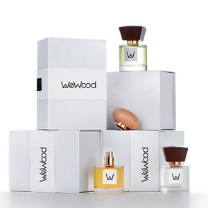 Vietnam Round Corner Empty Perfume Spray Glass <b>Bottles</b> Wooden <b>Lids</b> Packaging <b>Closures</b> - Product Image 5