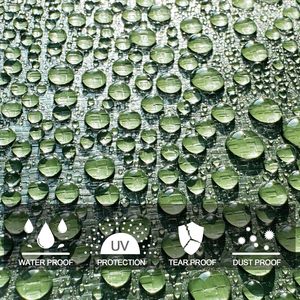 Ruigu Huizhong Military Green Silver Tarpaulin <b>Waterproof</b> Sunshade Outdoor Cover 4x6m - Product Image 4