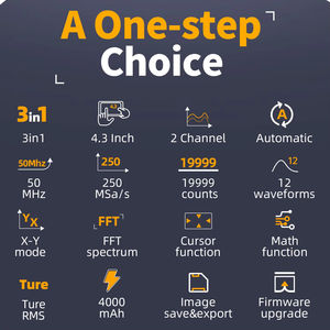 FNIRSI 2C53P Touchscreen Digitale Oscilloscoop+Multimeter+Signaalgenerator 3-in-1 Dubbel Kanaals 50MHz Automatische Oscilloscoop Gereedschap - Product Image 2