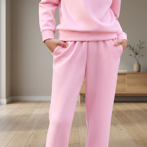 <b>Womens</b> High Waist Eco Friendly Winter <b>Jogger</b> Sweatpants Soft Fleece Activewear Elastic Lounge Pants Daily Fitness Sportswear <b>Set</b> - Product Image 2