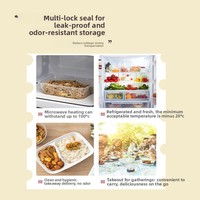Boîte d'emballage alimentaire rectangulaire jetable à double compartiment, en PP de qualité alimentaire, épaisse et écologique