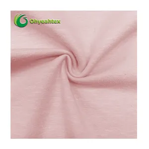 Heat-Resistant Soft 67% Organic Cotton 28% Hemp 5% Spandex Interlock Fabric For Babywear