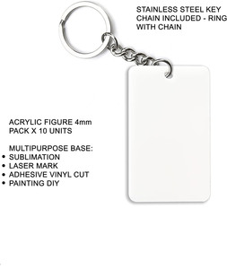 Porte-clés en acrylique personnalisés avec impression UV, taille/forme/logo personnalisables, légers, durables, cadeau promotionnel pour souvenirs - Product Image 2